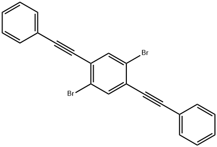 1,4-ジブロモ-2,5-ビス(フェニルエチニル)ベンゼン 化学構造式