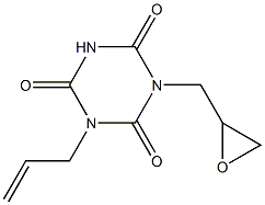 1,3,5-Triazine-2,4,6(1H,3H,5H)-trione, 1-(oxiranylmethyl)-3-(2-propenyl)- 结构式