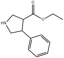 ethyl 4-phenylpyrrolidine-3-carboxylate 化学構造式