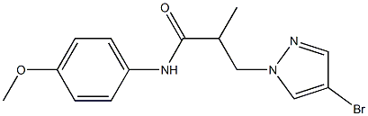 3-(4-bromopyrazol-1-yl)-N-(4-methoxyphenyl)-2-methylpropanamide Struktur