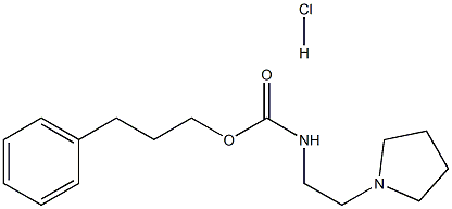 Carbamic acid,[2-(1-pyrrolidinyl)ethyl]-, 3-phenylpropyl ester, monohydrochloride (9CI) Structure