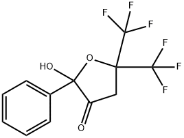 3(2H)-Furanone,dihydro-2-hydroxy-2-phenyl-5,5-bis(trifluoromethyl)- 化学構造式