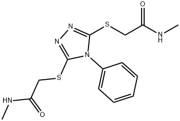 N-methyl-2-[(5-{[2-(methylamino)-2-oxoethyl]sulfanyl}-4-phenyl-4H-1,2,4-triazol-3-yl)sulfanyl]acetamide Structure
