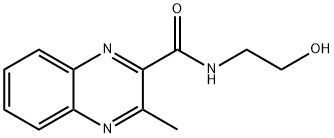 N-(2-hydroxyethyl)-3-methylquinoxaline-2-carboxamide 化学構造式