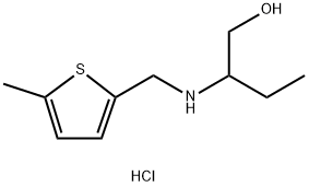 2-{[(5-methyl-2-thienyl)methyl]amino}-1-butanol hydrochloride Structure