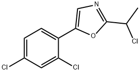 2-(1-chloroethyl)-5-(2,4-dichlorophenyl)oxazole Struktur