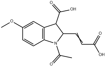 (E)-1-acetyl-2-(2-carboxyvinyl)-5-methoxyindoline-3-carboxylic acid Structure