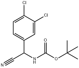 tert-butyl N-[cyano(3,4-dichlorophenyl)methyl]carbamate, 1148027-13-7, 结构式