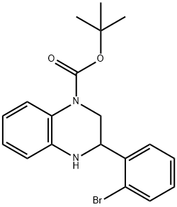 tert-butyl 3-(2-bromophenyl)-1,2,3,4-tetrahydroquinoxaline-1-carboxylate, 1148027-14-8, 结构式