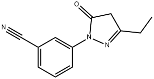 3-(3-ethyl-5-oxo-4,5-dihydro-1H-pyrazol-1-yl)benzonitrile Structure