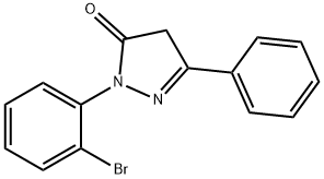 1-(2-溴苯基)-3-苯基-4,5-二氢-1H-吡唑-5-酮, 1155574-58-5, 结构式