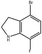 4-Bromo-7-fluoroindoline 化学構造式
