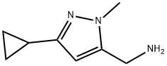 (5-cyclopropyl-2-methylpyrazol-3-yl)methanamine Struktur