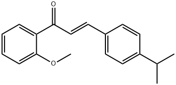 (2E)-1-(2-メトキシフェニル)-3-[4-(プロパン-2-イル)フェニル]プロプ-2-エン-1-オン 化学構造式