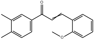(2E)-1-(3,4-dimethylphenyl)-3-(2-methoxyphenyl)prop-2-en-1-one 化学構造式