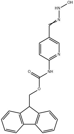 [5-(N-Hydroxycarbamimidoyl)-pyridin-2-yl]-carbamic acid 9H-fluoren-9-ylmethyl ester 结构式