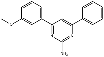 4-(3-methoxyphenyl)-6-phenylpyrimidin-2-amine 结构式