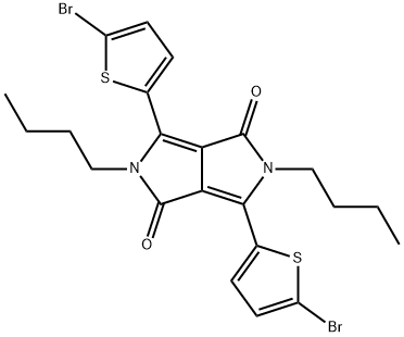 PYRROLO[3,4-C]PYRROLE-1,4-DIONE,3,6-BIS(5-BROMO-2-THIENYL)-2,5-DIBUTYL-2,5-DIHYDRO-, 1204707-28-7, 结构式