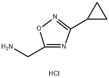 [(3-cyclopropyl-1,2,4-oxadiazol-5-yl)methyl]amine hydrochloride Structure