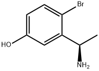 3-((1R)-1-AMINOETHYL)-4-BROMOPHENOL 化学構造式