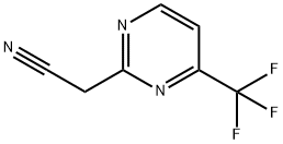 2-(4-(三氟甲基)嘧啶-2-基)乙腈, 1219483-61-0, 结构式