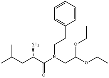 Pentanamide, 2-amino-N-(2,2-diethoxyethyl)-4-methyl-N-(2-phenylethyl)-, (2S)- Struktur