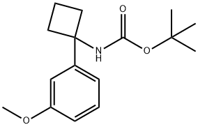 TERT-ブチル N-[1-(3-メトキシフェニル)シクロブチル]カルバメート 化学構造式