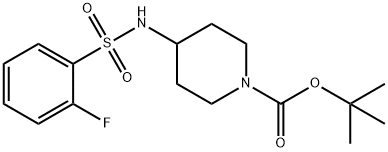 tert-Butyl 4-(2-fluorophenylsulfonamido)piperidine-1-carboxylate Structure
