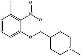 4-[(3-Fluoro-2-nitrophenoxy)methyl]-1-methylpiperidine Structure