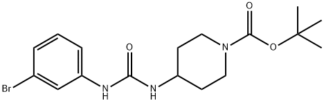 tert-Butyl 4-[3-(3-bromophenyl)ureido]piperidine-1-carboxylate Structure