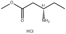 3-アミノペンタン酸(S)-メチル塩酸塩 化学構造式