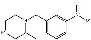 2-methyl-1-[(3-nitrophenyl)methyl]piperazine 化学構造式