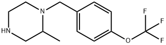 2-methyl-1-{[4-(trifluoromethoxy)phenyl]methyl}piperazine, 1240581-54-7, 结构式