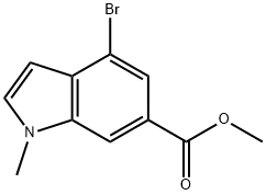 methyl 4-bromo-1-methyl-1H-indole-6-carboxylate,1246867-53-7,结构式