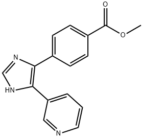 4-[5-(ピリジン-3-イル)-1H-イミダゾール-4-イル]安息香酸メチル 化学構造式