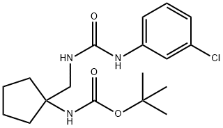 tert-butyl N-[1-({[(3-chlorophenyl)carbamoyl]amino}methyl)cyclopentyl]carbamate Structure