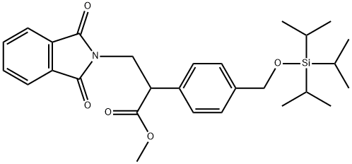 methyl 3-(1,3-dioxoisoindolin-2-yl)-2-(4-(((triisopropylsilyl)oxy)methyl)phenyl)propanoate Structure