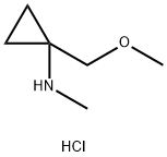 (1-Methoxymethyl-cyclopropyl)-methyl-amine hydrochloride Struktur