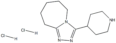 3-(4-piperidinyl)-6,7,8,9-tetrahydro-5H-[1,2,4]triazolo[4,3-a]azepine dihydrochloride Structure
