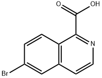 6-ブロモイソキノリン-1-カルボン酸 化学構造式