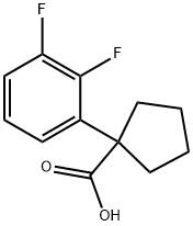 1-(2,3-二氟苯基)环戊烷甲酸,1260675-77-1,结构式