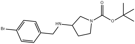 tert-butyl 3-{[(4-bromophenyl)methyl]amino}pyrrolidine-1-carboxylate,1260810-70-5,结构式