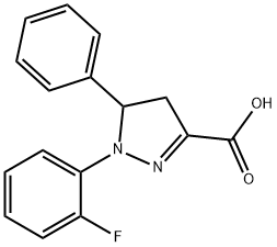 1-(2-fluorophenyl)-5-phenyl-4,5-dihydro-1H-pyrazole-3-carboxylic acid Structure