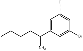 1-(3-BROMO-5-FLUOROPHENYL)PENTAN-1-AMINE Structure