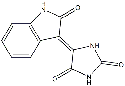 2,4-Imidazolidinedione, 5-(1,2-dihydro-2-oxo-3H-indol-3-ylidene)- 化学構造式