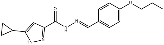 (E)-3-cyclopropyl-N-(4-propoxybenzylidene)-1H-pyrazole-5-carbohydrazide|