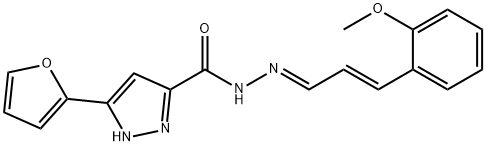 3-(furan-2-yl)-N-((1E,2E)-3-(2-methoxyphenyl)allylidene)-1H-pyrazole-5-carbohydrazide Structure