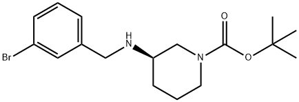 (R)-tert-Butyl 3-(3-bromobenzylamino)piperidine-1-carboxylate Structure