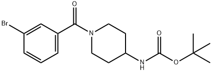 tert-Butyl 1-(3-bromobenzoyl)piperidin-4-ylcarbamate Structure