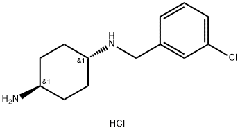 (1R*,4R*)-N1-(3-クロロベンジル)シクロヘキサン-1,4-ジアミン二塩酸塩 化学構造式